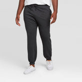 Men's Big & Tall Fleece Jogger Pants - Goodfellow & Co™ Charcoal Gray 5XLT